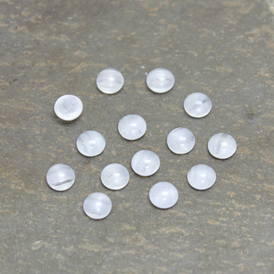 Glass Medium Dome Cabochon - Round 05MM BLUE QUARTZ