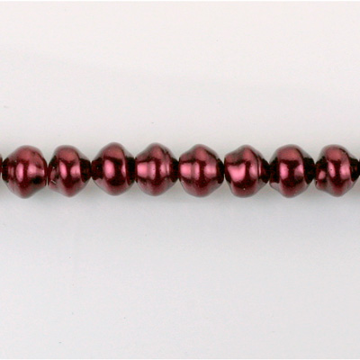 Czech Glass Pearl Bead - Snail Shell 06MM GARNET 70499