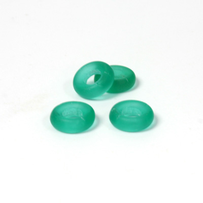 Czech Pressed Glass Ring - 09MM MATTE EMERALD