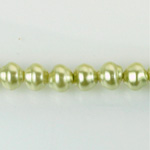 Czech Glass Pearl Bead - Snail Shell 08MM LT OLIVE 70457