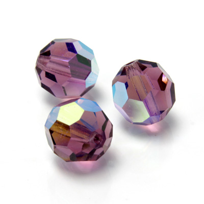 Preciosa Crystal Bead Regular Cut - Round 06MM AMETHYST AB