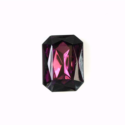 Glass Point Back Tin Table Cut (TTC) Stone - Cushioned Octagon 14x10MM AMETHYST