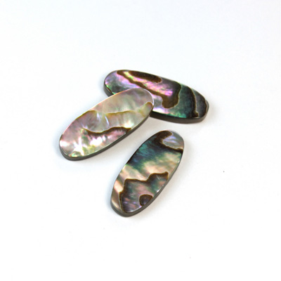 Shell Flat Back Flat Top Straight Side Stone - Oval 21x9MM ABALONE