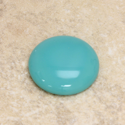 Glass Medium Dome Opaque Cabochon - Round 25MM TURQUOISE