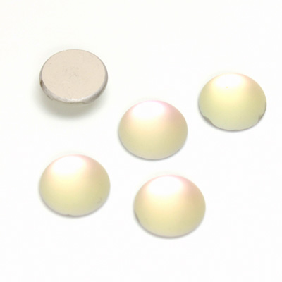Glass Medium Dome Foiled Cabochon - Coated Round 11MM MATTE VITRAIL LT