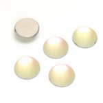 Glass Medium Dome Foiled Cabochon - Coated Round 11MM MATTE VITRAIL LT