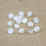 Glass Point Back Buff Top Stone Opaque Doublet - Round 20SS WHITE MOONSTONE