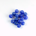 Gemstone Bead - Smooth Round 2.5MM Diameter Hole 06MM DYED BLUE AGATE
