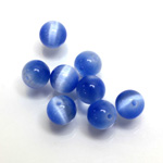 Fiber-Optic 1-Hole Ball - 08MM CAT'S EYE LT BLUE