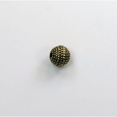 Metalized Plastic Bead - Sand Round 06MM ANT GOLD