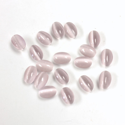 Fiber-Optic Cabochon - Oval 06x4MM CAT'S EYE LT PURPLE