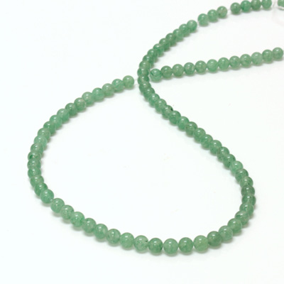 Gemstone Bead - Smooth Round 04MM AVENTURINE-GREEN