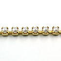 Czech Pearl Cup Chain PP18 WHITE PEARL-BRASS