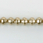 Czech Glass Pearl Bead - Snail Shell 08MM LT BROWN 70418