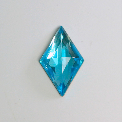 Glass Flat Back Foiled Rauten Rose - Diamond 26x16MM AQUA