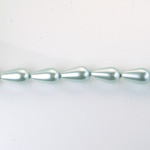 Czech Glass Pearl Bead - Pear 07x5MM LT BLUE 70462