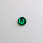 Glass Flat Back Foiled Rauten Rose - Round 07MM EMERALD