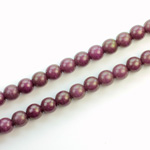 Czech Pressed Glass Bead - Smooth Round 06MM COATED GRAPE