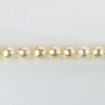Czech Glass Pearl Bead - Round Faceted Golf 6MM WHITE 70401