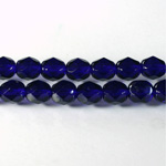 Czech Glass Fire Polish Bead - Round 07MM COBALT