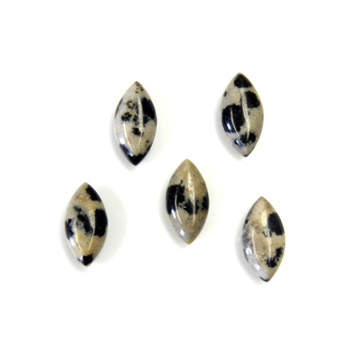 Gemstone Cabochon - Navette 10x5MM DALMATION