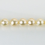 Czech Glass Pearl Bead - Round Faceted Golf 8MM WHITE 70401