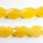 Gemstone Bead - Faceted Octagon 18x13MM Dyed QUARTZ Col. 08 YELLOW