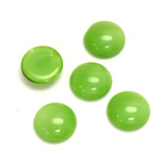 Glass Medium Dome Cabochon - Round 11MM MOONSTONE LT GREEN