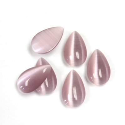 Fiber-Optic Cabochon - Pear 13x8MM CAT'S EYE LT PURPLE