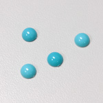 Plastic Flat Back Opaque Cabochon - Round 07MM TURQUOISE