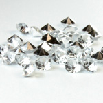 Plastic Point Back Foiled Chaton - Round 4MM CRYSTAL