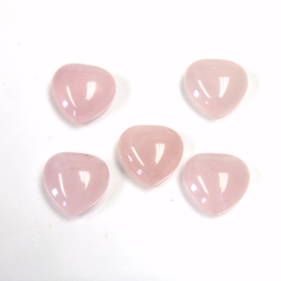 Gemstone Cabochon - Heart 12MM ROSE QUARTZ