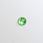 Glass Flat Back Foiled Rauten Rose - Round 07MM PERIDOT