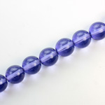 Czech Pressed Glass Bead - Smooth Round 10MM COATED IOLITE