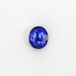 Glass Point Back Foiled Tin Table Cut (TTC) Stone - Oval 12x10MM SAPPHIRE