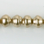 Czech Glass Pearl Bead - Snail Shell 10MM LT BROWN 70418