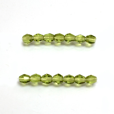 Czech Glass Fire Polished Bead - Bicone 04MM OLIVINE