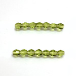 Czech Glass Fire Polished Bead - Bicone 04MM OLIVINE