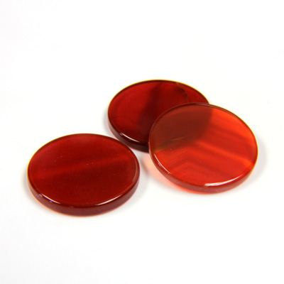 Gemstone Flat Back Flat Top Straight Side Stone - Round 15MM CORNELIAN