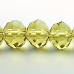 Chinese Cut Crystal Bead - Rondelle 10x14MM LIGHT TOPAZ