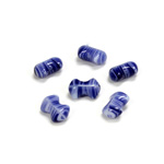 Czech Pressed Glass Bead - Smooth Bow 09x5MM PORPHYR BLUE