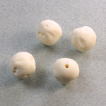 Plastic Bead - Opaque Color Smooth Baroque 11MM MATTE IVORY