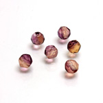 Plastic Bead - Transparent Faceted Round 05MM PURPLE PX597