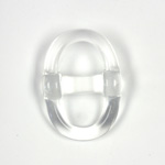 Buckles Plastic Transparent Smooth Oval 40x28MM CRYSTAL