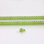 Czech Pressed Glass Bead - Smooth Rondelle 4MM MATTE OLIVINE