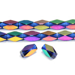 Cut Crystal Bead - Rectangle 12x6MM SAPPHIRE IRIS