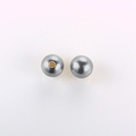 Czech Glass Pearl 1-Hole Ball - 07MM DARK GREY 70445