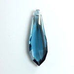 Plastic Pendant -Transparent Faceted Fancy 40x12MM MONTANA