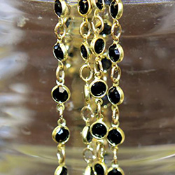 Preciosa Crystal Channel Chain 17SS JET-RAW