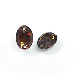 Asfour Crystal Flat Back Sew-On Stone - Oval 10x7MM  BURNT SUGAR